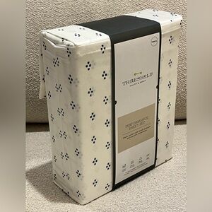 NEW Threshold Twin XL Performance Sheet Set- Blue Global Dot Print